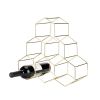 Belmont Geo 6-Bottle Counter Top Wine Rack in Gold ViskiÂ