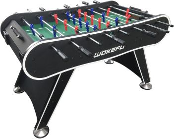 Foosball Table Soccer Arcade Game: Competition Sized Foosball Table w/ 2 Balls, 2 Drink Holders for Home, Game Room, Bar