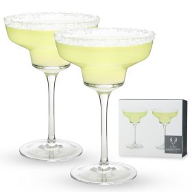 Angled Crystal Margarita Glasses by ViskiÂ