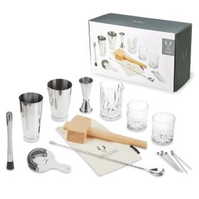 17-Piece Stainless Steel Barware Set in Silver ViskiÂ