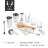 17-Piece Stainless Steel Barware Set in Silver ViskiÂ