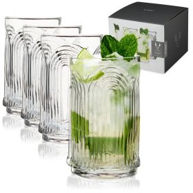 Deco Beau Crystal Highball Glasses ViskiÂ