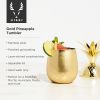 16oz Gold Pineapple Tumbler by ViskiÂ