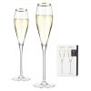 Crystal Gold-Rimmed Champagne Flutes ViskiÂ