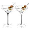 Seneca Crystal Diamond Martini Glasses ViskiÂ