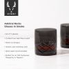 Admiral Cut Crystal Rocks Glasses in Smoke ViskiÂ