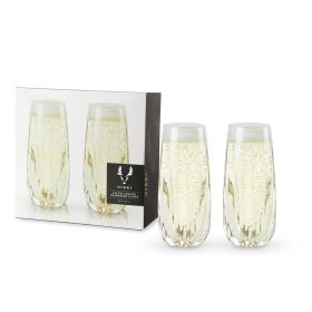 Cactus Crystal Stemless Champagne Flutes by ViskiÂ