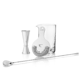 4-Piece Stainless Steel Mixologist Barware Set by ViskiÂ