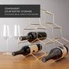 Belmont Geo 6-Bottle Counter Top Wine Rack in Gold ViskiÂ