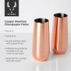 Copper Stemless Champagne Flutes by ViskiÂ