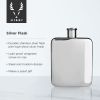 Harrison Stainless Steel Flask in Silver ViskiÂ