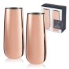 Copper Stemless Champagne Flutes by ViskiÂ