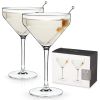 Raye Angled Crystal Martini Glasses ViskiÂ