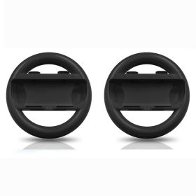 For NintendoSwitch Accessories Racing Steering Wheel Handle Grips Joycon Caps for Nintendo Switch NS Gamepad Racing Simulator (Color: 2 Pcs Black)