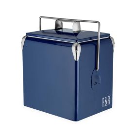 Vintage Metal Cooler by Foster & Rye (Color: Blue)